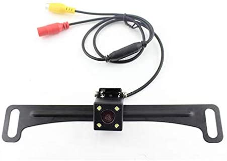Universal Car Reversing Back-up Camera with IP67 Waterproof Rating, 170° View Angle 4 Infrared Night Vision LED Lights, Vehicle Rear View Camera System for US License Plate mounting