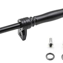 Tuneway Easy Wheel Telescopic Extension Rod for Brompton Folding Bicycle Extendable Easy Wheel Bracket Black