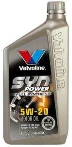 Valvoline SynPower Synthetic Motor Oil, 5W-20, Case of 6 (927-C)