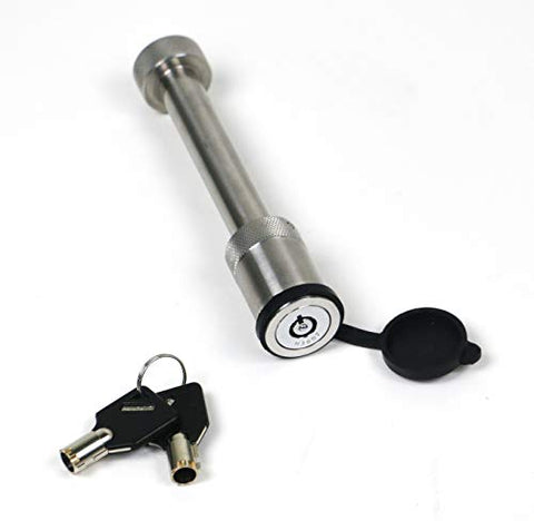 Weigh Safe WS05 Stainless Steel Receiver Lock - Designed to function with ANY Ball Mount - Drop Hitch with any 2