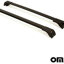 OMAC Roof Racks Lockable Cross Bars Carrier Cargo Racks Rail Aluminium Silver Set 2 Pcs. for Audi Q7 (4L) 2007-2015