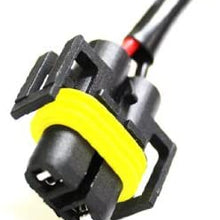 iJDMTOY (2) LED Fog Lamps Conversion Adapter Wires Compatible With 2007-2009 Jeep Wrangler JK (Good With JW Speaker 6045 6145 or Truck-Lite 80275)