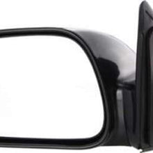 Dependable Direct Left Driver Side Black Power Operated Non-Folding Door Mirror for Toyota Camry USA Built (2002 2003 2004 2005 2006) - Part Link #: TO1320167