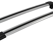 HEKA Lockable Cross Bar for Volvo XC XC60 2013-2017 Roof Rack Rail Silver Aluminum