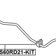 Rear Stabilizer Bar Bush Kit D21 Febest VLSB-S60RD21-KIT Oem 9173811