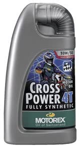Motorex Fully 100% Synthetic 4T 10W50 Cross Power 1 Liter Oil 401-101/40
