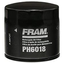 FRAM Extra Guard PH6018 Motorcycle Replacement Oil Filter, Fits Select Aprilia, Artic Cat, Kymco, and Suzuki Models