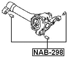 54721Ea300 - Arm Bushing (for Differential Mount) For Nissan - Febest