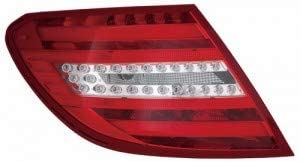 For Mercedes Benz C CLASS 12-13 Tail Light Assembly LED Type SET CLEAR/RED LENS SET Passenger Side Replaces MB2811100