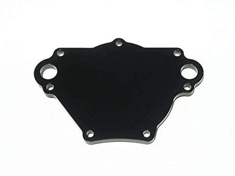 Meziere WP115S Black Water Pump Back Plate for Small Block Mopar