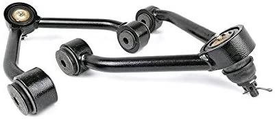 Rough Country Upper Control Arms (fits) 88-98 Chevy GMC Pickups | 92-99 Suburban Yukon | C1500/K1500 4WD | Tahoe | 7546, Black, 2-3