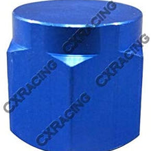 CXRacing Anodized Aluminum Flare Oil Fitting AN 12 Cap Block Off AN12 12AN Blue