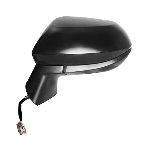 K Source Driver Side Mirror for Toyota Corolla, textured black w/PTM cover, foldaway, Heated Power (70742T)