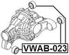 7L6525337 - Arm Bushing (for Differential Mount) For VW - Febest