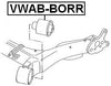 1J0501541C - Arm Bushing (for Rear Control Arm) For VW - Febest