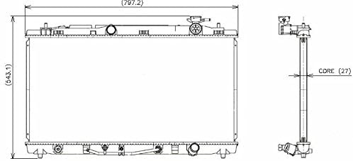 Denso 221-3158 Radiator