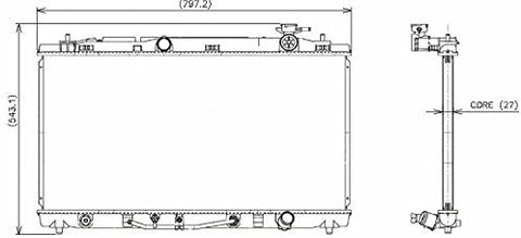 Denso 221-3158 Radiator