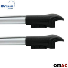 OMAC Roof Racks Lockable Cross Bars Carrier Cargo Racks Rail Aluminium Silver Set 2 Pcs. for Nissan Qashqai +2 NJ10 2009-2013