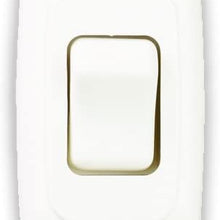 American Technology Components Single SPST On-Off Switch with Bezel, 12-Volt, for RV, Trailer, Camper (White)
