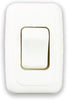American Technology Components Single SPST On-Off Switch with Bezel, 12-Volt, for RV, Trailer, Camper (White)