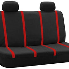 FH Group FB032102 Unique Flat Cloth Pair Set Seat Covers w. 2 Detachable Headrests,Gray/Black- Fit Most Car, Truck, SUV, or Van