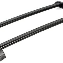 VIOJI 1 Pair Black Aluminum Mount Onto the Rooftop Roof Rack Cross Bars Top Rail with Lock + Key Compatible with 06-10 Hummer H3 H3T