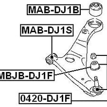 Mn184123 - Rear Arm Bushing (for Front Arm) For Mitsubishi - Febest