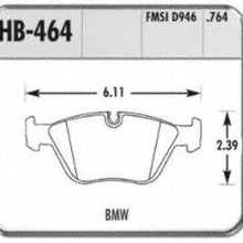 Hawk Performance HB464F.764 HPS Performance Ceramic Brake Pad