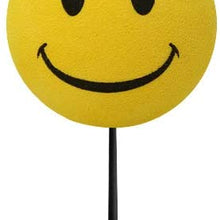 Tenna Tops Happy Smiley Face Car Antenna Topper/Antenna Ball/Rear View Mirror Dangler/Desktop Spring Stand Bobble (Lemony Yellow)