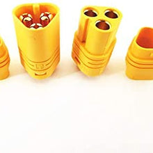 5 Pairs MT60 3.5mm 3-wire 3-pole Bullet Connector Plug Set for RC ESC to Motor 5 Male Connectors & 5 Female Connectors