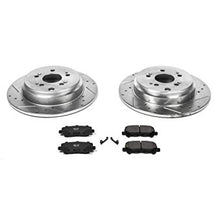 Power Stop K5839 Rear Z23 Carbon Fiber Brake Pads with Drilled & Slotted Brake Rotors Kit