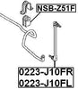 FEBEST NSB-Z51F Front Stabilizer Bushing