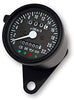 Motorize - Stainless Steel Speedometer, 1400 RPM, Ø 60 mm, Black dial, Blue Lighting