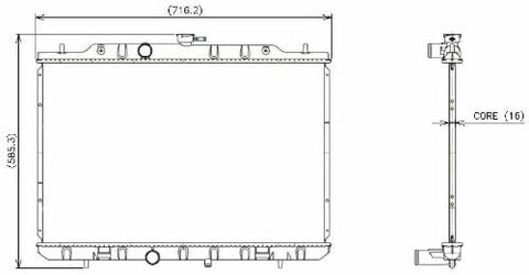 Denso 221-3410 Radiator