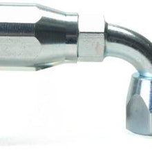 Pacific Customs An #8 90 Degree Steel Hose End Fitting For Cloth Braided Hose On Power Steering Lines