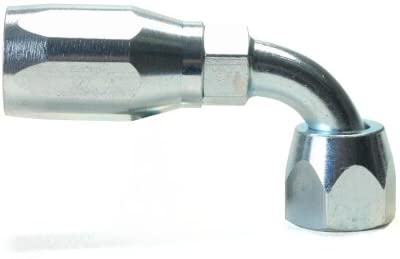 Pacific Customs An #6 90 Degree Steel Hose End Fitting For Cloth Braided Hose On Power Steering Lines