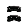 MGP Caliper Covers 13008SCV6BK Corvette C6 Logo Type Caliper Cover with Black Powder Coat Finish and Silver Characters, (Set of 4)
