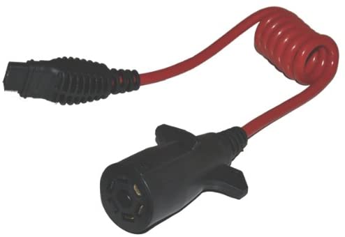 MaxxHaul 70086 7-Way Round to 4-Way Flat Trailer Plug Adaptor with 18 Inch Flexible Cable Which Extends To 36 Inches