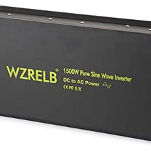 WZRELB Power Inverter 1500W Pure Sine Wave Inverter 24V 120V Dc AC Converter