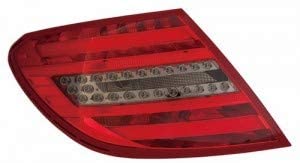 For: Mercedes Benz C CLASS 12-13 Tail Light Assembly LED Type SET SMOKE LENS SET Passenger Side Replaces MB2811101