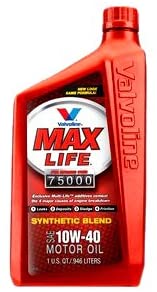 Valvoline VV150 MaxLife SAE 10W-40 High Mileage Motor Oil - 1 Quart Bottle (Case of 12)