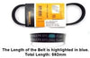 Brand New Replacement Contitech Continental Alternator Belt Compatible with BMW R Oilhead, Hexhead; 12 31 7 681 841
