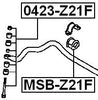 Front Stabilizer Link/Sway Bar Link Febest 0423-Z21F Oem 4056A050