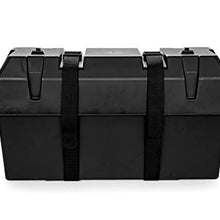 Camco Heavy-Duty Double Battery Box with Straps and Hardware| Safely Holds (2) 6V Group GC2 Batteries or (2) 12V Group 24:24M Batteries | Constructed of Durable, Anti-Corrosion Material (55375)