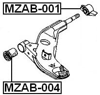 Ga2B34470A - Front Arm Bushing (for Front Arm) For Mazda - Febest