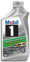 Mobil 1 Advanced Fuel Economy Full Synthetic Motor Oil 0W-20, 1-Quart, Single Bundle M1-110A Extended Performance Oil Filter, 1-Count