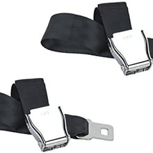 E4 Safety Certified Airplane Seatbelt Extensions (2-Pack) - FITS All Airlines (Except Southwest) - Free Velour Pouch