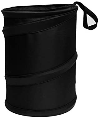 FH Group FH1120BLACK Auto Car Trash Can Portable Collapsible Car Trash Can Waterproof Garbage Container Small, Black Color