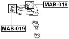 Mb598546 / Mb598546 - Front Arm Bushing Front Upper Arm For Mitsubishi