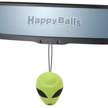 HappyBalls Green Alien Antenna Topper / Rear View Mirror Dangler / Desktop Spring Stand Bobble
